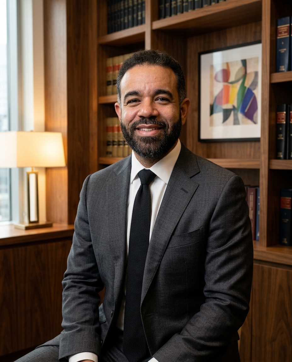 Portrait of Eddy Soler in a tailored professional setting