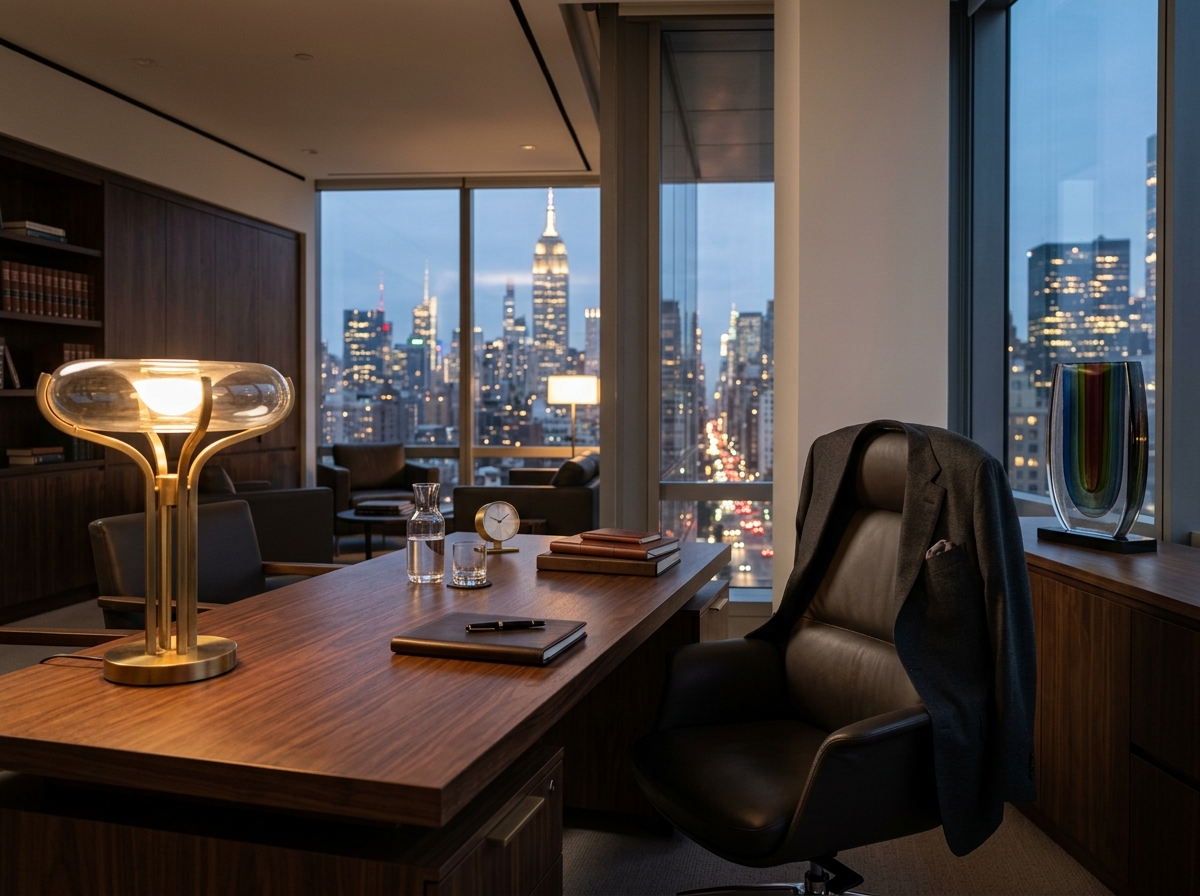 Private luxury legal office with New York atmosphere